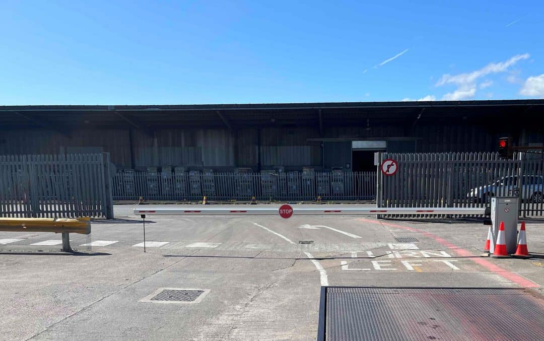 Busy recycling centre